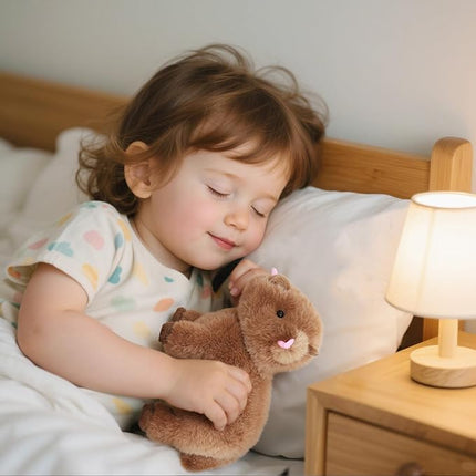 OUOZZZ Highland Cow Stuffed Animal - 9.4" Plush Toy Mini Baby Scottish Cow- Soft & Realistic, Travel-Friendly & Portable Gift for Girls, Boys, Toddlers & Kids