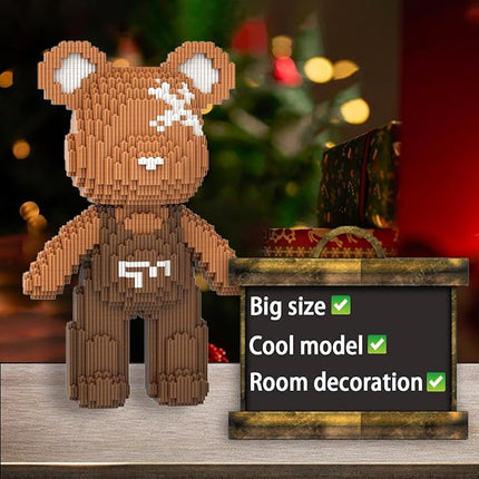 Brown Bear Micro Building Blocks Set(4500Pieces) Music Bear Building Blocks Gift for Adult and Kid