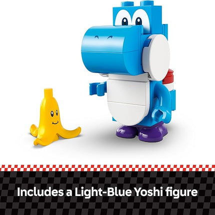 LEGO Super Mario: Mario Kart Yoshi Bike - Building Toy Set for Kids, Boys and Girls, Ages 7+ - Mario Kart Toy for Fans with Blue Yoshi - Gift Idea for Birthdays - 72031