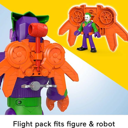 Fisher-Price Imaginext DC Super Friends Robot Toy, The Joker Insider & LaffBot 12-Inch with Lights Sounds & Figure for Kids Ages 3+ Years