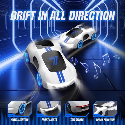 Gesture Sensing Remote Control Car, Drift RC Stunt Car with Light Spray & Sound, 2.4GHz Hobby RC Cars Toy for Kids, 360° Rotate, Birthday Gifts for Boys Girls 4-12
