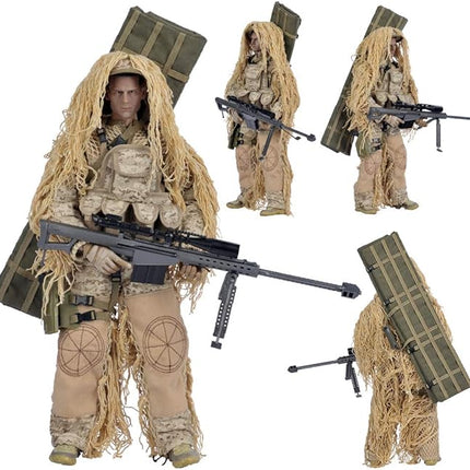YEIBOBO ! Highly Detail Special Forces 12inch Action Figure SWAT Team (Sniper - Desert)