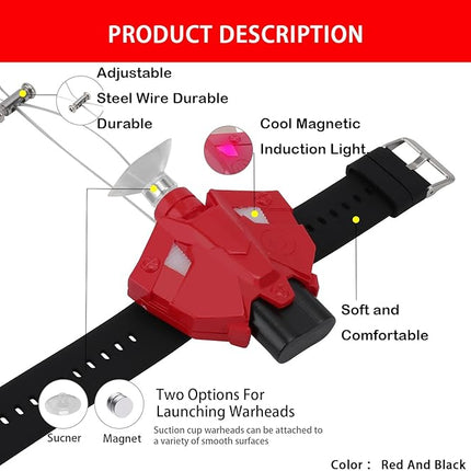 Web Launcher String Shooters Toy, Cool Gadgets Spider String Shooter Real Silk-Can Grab Small Objects, Superhero Role-Play Cool Stuff Fun Toys Great for Men and Kids (Red/White)