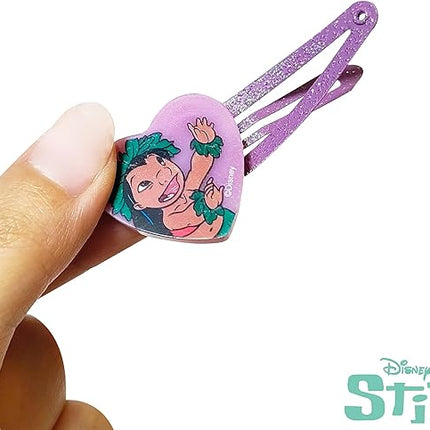 LUV HER Disney Stitch Girls BFF 6 Piece Toy Jewelry Box Set with 2 Rings, 2 Bead Bracelets and Snap Hair Clips Ages 3+