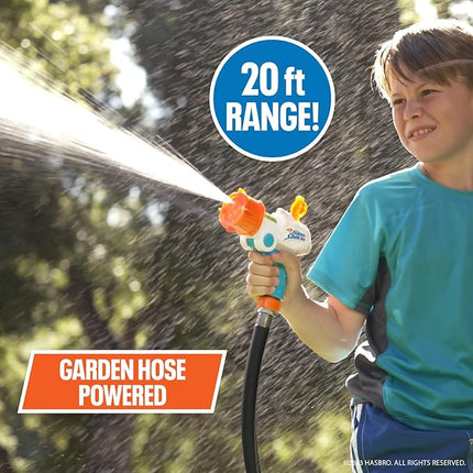 NERF Super Soaker Quadblast Blaster – Garden Hose Powered Soaking Machine for Epic Backyard Battles