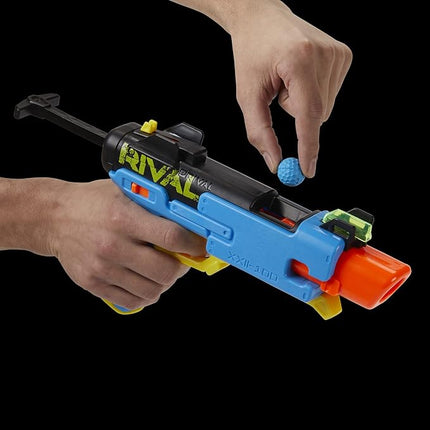Nerf Rival Fate XXII-100 Blaster, Most Accurate Rival System, Adjustable Rear Sight, Breech Load, Includes 3 Rival Accu-Rounds