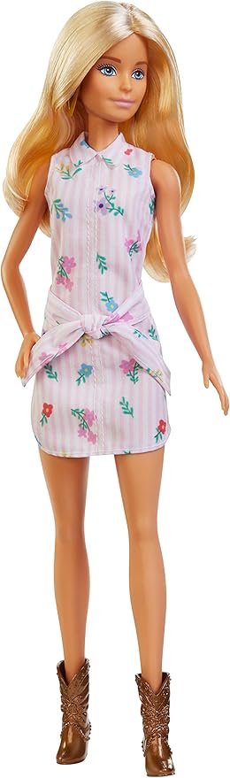 Barbie Fashionistas Doll with Long Blonde Hair - Floral Outfit