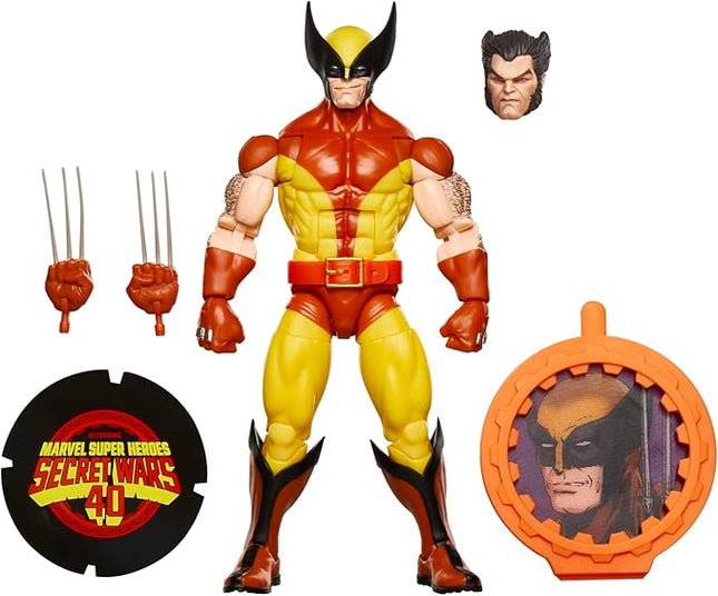 Marvel Legends Series Wolverine, X-Men Retro Comics Secret Wars Collectible 6 Inch Action Figure with Shield