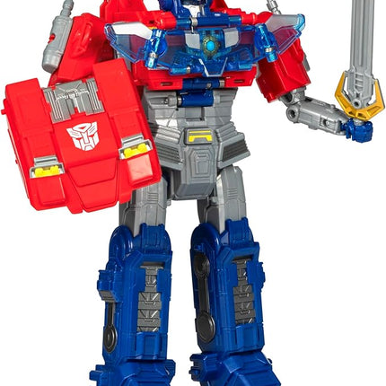 Transformers One Movie Power Flip Optimus Prime (Orion Pax) Converting Action Figure, 4 Modes, 10-inch Interactive Electronic Toy, Lights & Sounds, 6+