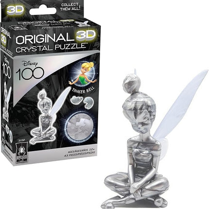 BePuzzled | Disney Platinum Tinkerbell Original 3D Crystal Puzzle, Ages 12 and Up