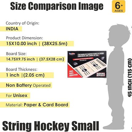 Ankit Toys & Games Fast Sling Puck Board Game – Wooden Indoor Tabletop Hockey Game for Kids & Adults | Fun Family Party Game | Fast-Paced Action, Strategy & Skill Play