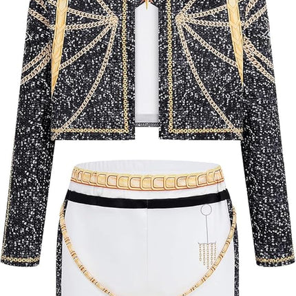 Girls Demon Pop Singer Hunters Costume 3-14 Years Stage Dance Idol Cosplay Outfit, Kids Halloween Costumes