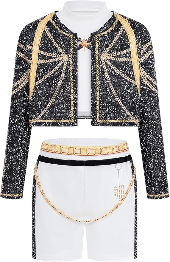 Girls Demon Pop Singer Hunters Costume 3-14 Years Stage Dance Idol Cosplay Outfit, Kids Halloween Costumes