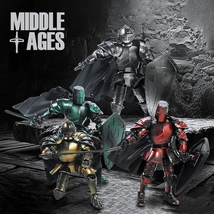 T13 Action Figure,Medieval Knight Action Figures,Dummy Lucky 13,3D Printed Robot Action Figure (Assembly Required) (Yellow)