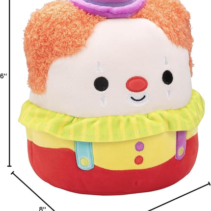 Squishmallows Original 8-Inch Bimbi The Clown - Official Jazwares Plush - Collectible Soft & Squishy Clown Stuffed Animal Toy - Add to Your Squad - Gift for Kids, Girls & Boys