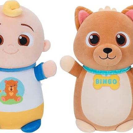 Squishmallows Original 10-Inch “Cocomelon” JJ and Bingo HugMees 2-Pack – Ultrasoft Official Jazwares Plush