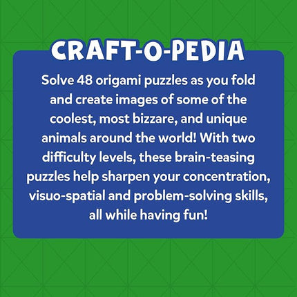 Skillmatics Origami Puzzle Book - 48 Folding Puzzles for Kids, Fun STEM Toy & Brain Teasers, Educational & Travel Gifts for Ages 6, 7, 8, 9, 10 and Up