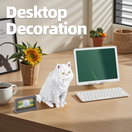 Animal Cat Series Pet Persian Cat Building Block Kits - Secret Small Storage Box Inside! Ideal Toy for Cat Lovers, Kids & Adults