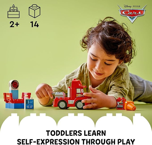 LEGO Disney Pixar Mack at The Race Cars Toys - Pixar Cars Birthday Gift for Toddlers, Preschool, Boys & Girls, Ages 2+ - Educational Building Toys Set - 10417