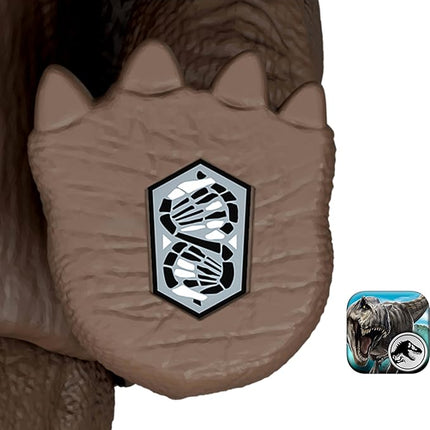 Mattel Jurassic World Rebirth Gigantic Thrashers Eotriceratops Dinosaur Figure Toy, Large Species, 2 Tail Activated Rampage Attacks, Digital Play