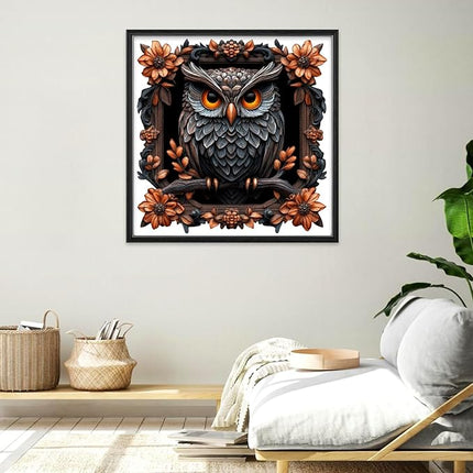 Wooden Puzzles for Adults 491 Pieces, Owl Wooden Jigsaw Puzzles, Animal Adult Puzzles, Irregular Wood Puzzles Creative Gift for Adults and Kids Family Brain Game, 16.5x16.1 inch