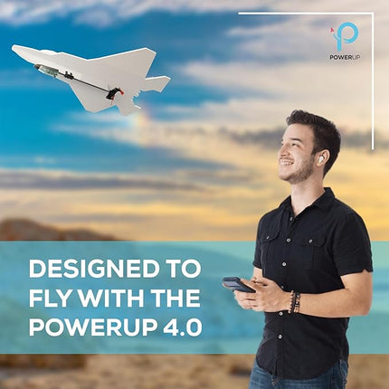 POWERUP The 4.0 F-22 Raptor® Foam Jet Kit. DIY Smartphone-Controlled Plane. Outdoor STEM Kit for Hobbyists, Pilots, & Tinkerers. DIY Project for Kids, Teens & Adults. Licensed by Lockheed Martin®