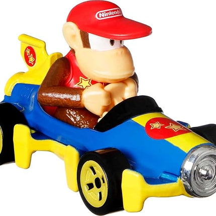 Hot Wheels Mario Kart Vehicle 4-Pack, Set of 4 Fan-Favorite Characters Includes 1 Exclusive Model, Collectible Gift for Kids & Fans Ages 3 Years Old & Up