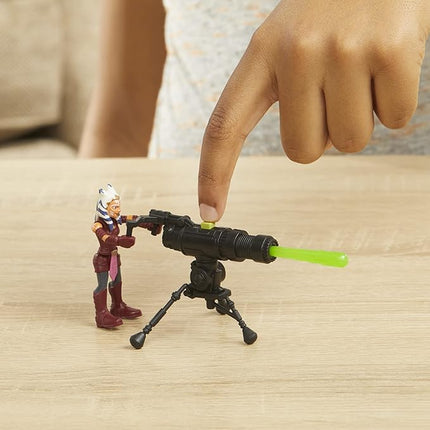 STAR WARS Toys Mission Fleet Ahsoka Tano Delta-7 Jedi Starfighter, Starfighter Strike 2.5-Inch-Scale Figure and Vehicle, Ages 4 and Up, (F3790)