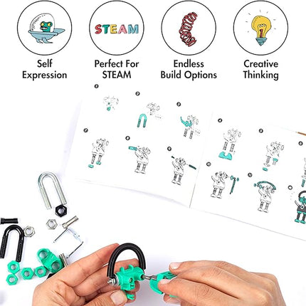 The Off Bits BabaBit Build Your Own Robot Toy Construction Set, Educational Easter Gift STEM Activities Learning Kit, Creative Build and Play Model Kit Steam Toys for 6 7 8 9 10+ Year Old Boys & Girls