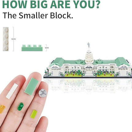 Architecture Series Mini Bricks for Adults and Teens,US Capitol Model Construction 3630 PCS,Micro Blocks Set,Landmark Model