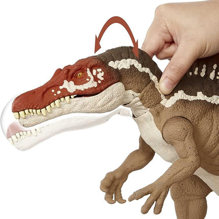 Jurassic World Extreme Chompin' Spinosaurus Dinosaur Action Figure, Huge Bite, Authentic Decoration, Movable Joints, Ages 4 Years Old & Up