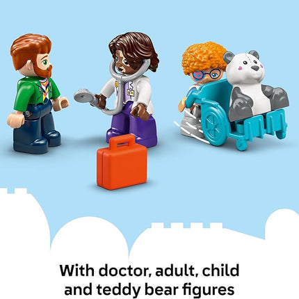 LEGO DUPLO Town First Time Visit with The Doctor Office Building Toy Playset - Preschool Learning and Educational Toy for Toddlers, Boys and Girls, Ages 2+ - Baby Gift Idea - 10449