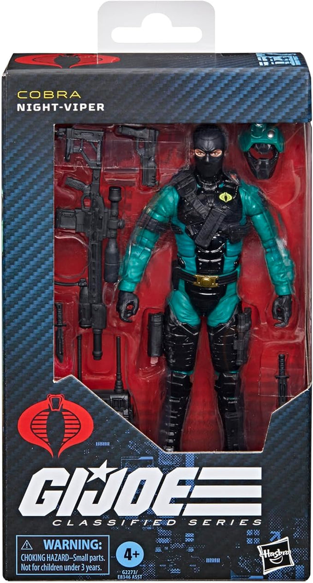 G.I. Joe Classified Series #187, Night-Viper, Collectible 6 Inch Action Figure with 7 Accessories