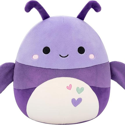 Squishmallows Original 8in Axel The Purple Beetle + 8in Griffith The Peach Bookworm – Official Jazwares Valentine’s Plush 2-Pack (Little)