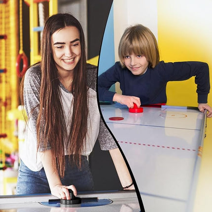 16Pcs Air Hockey Pucks and Paddles, Great Goal Handles Pushers Replacement Accessories for Game Tables(4 Pushers, 4 Pads, 8 Pucks)