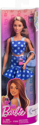Barbie Fashionistas Doll #242, Doll with Type 1 Diabetes Wearing Polka Dot Outfit and Accessories, in Partnership with Breakthrough T1D