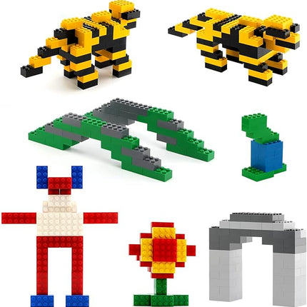 Feleph 2x4 Bricks 320 Pieces Multicolored Basic Parts Building kit Creative Play Set Blocks Toy Accessories Compatible with 3001 Major Brands (8 Mixed Color)