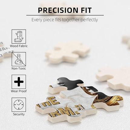 African American Jigsaw Puzzles 500 Pieces for Adults, I Am The Storm Crowned Queen Art, Black Woman Wooden Puzzle for Stress Relief, Challenging Brain Teaser & Home Decor