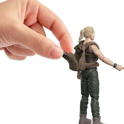 Mattel Jurassic World Rebirth Human & Dinosaur Figure Pack, Zora Bennett & Velociraptor, Movie-Accurate 3.75 Inch Scale, Posable Collectible