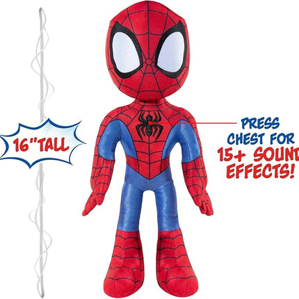Marvel Spidey and His Amazing Friends My Friend Spidey Feature Plush - 16-Inch Talking Plush with 16 Unique Phrases