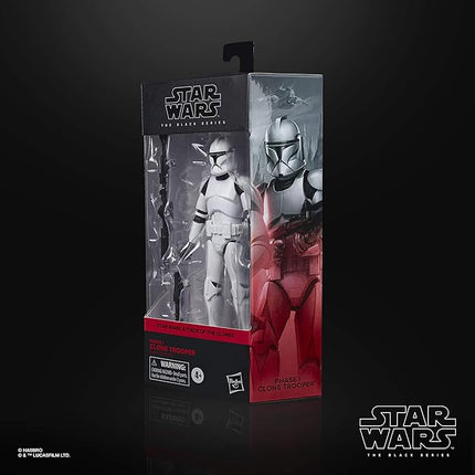 STAR WARS The Black Series Phase I Clone Trooper Toy 6-Inch Scale The Clone Wars Collectible Action Figure, Kids Ages 4 and Up,E9367