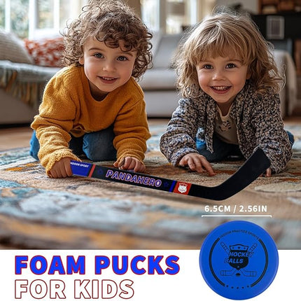 Pandahero Soft Foam Hockey Pucks Gifts for Kids - Set of 6 Indoor Knee Hockey Pucks - Toddler Stocking Stuffers - Ideal Hockey Gifts for Boys 8-12
