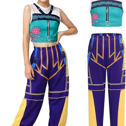 Girls Demon Pop Singer Hunters Costume 3-14 Years Stage Dance Idol Cosplay Outfit, Kids Halloween Costumes