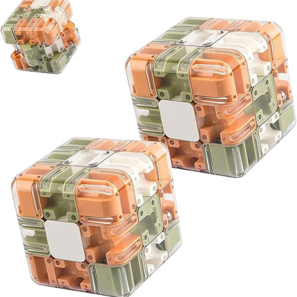 Large Labyrinth 3D Puzzles Maze Cube - Engaging Brain Teaser Toy, catalogto 3D Magic Cube Maze Ball Puzzles, Cultivate Logical Thinking for Adults Teens (2 pcs)
