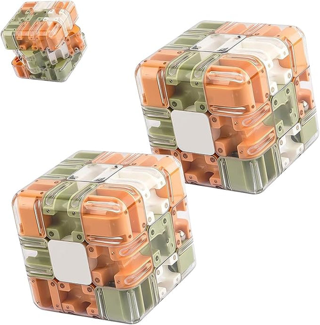 Large Labyrinth 3D Puzzles Maze Cube - Engaging Brain Teaser Toy, catalogto 3D Magic Cube Maze Ball Puzzles, Cultivate Logical Thinking for Adults Teens (2 pcs)