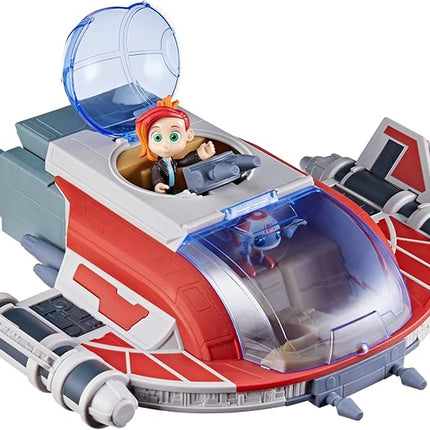 Star Wars: Young Jedi Adventures The Crimson Firehawk, 17-Inch Ship with 2 Action Figures, Toys, Preschool Toys for 3 Year Old Boys & Girls