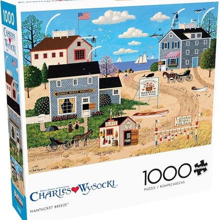 Buffalo Games - Charles Wysocki - Nantucket Breeze - 1000 Piece Jigsaw Puzzle for Adults -Challenging Puzzle Perfect for Game Nights - Finished Size is 26.75 x 19.75