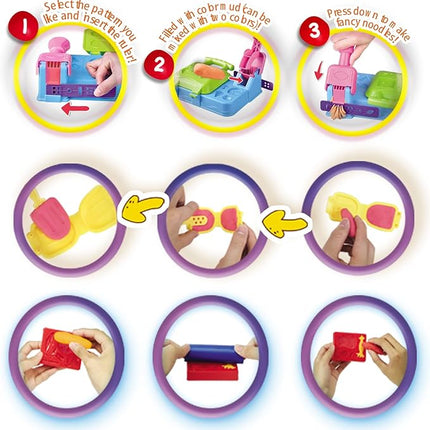 Burger Barbecue Color Dough Sets,Play Food Modeling Dough Kitchen Creations Toys,21 Play Kitchen Accessories,Color Dough Set for Kids Ages 4-8, 5 Colors, Preschool Color Dough Cooking Toy