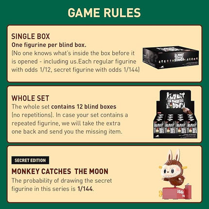 POP MART The Monsters Almost Hidden Series Blind Box Figures, Random Design Mystery Toys for Modern Home Decor, Collectible Toy Set for Desk Accessories, Whole Set