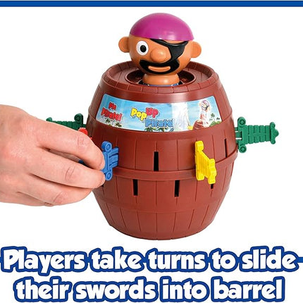 TOMY Pop Up Pirate Board Game - Family and Preschool Kids Games for Family Game Night - Winter Break Activities- Girls and Boys Games - 2-4 Players - Ages 4 Years and Up